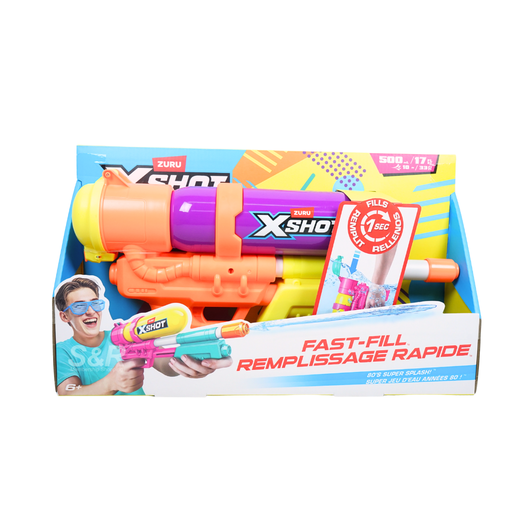 Zuru X-Shot Fast Shot 80's Super Splash! Orange Violet